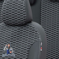 Thumbnail for Jeep Renegade Seat Covers Tokyo Leather Design Dark Gray Leather