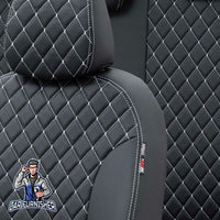 Thumbnail for Mitsubishi Eclipse Cross Seat Covers Madrid Leather Design Dark Gray Leather