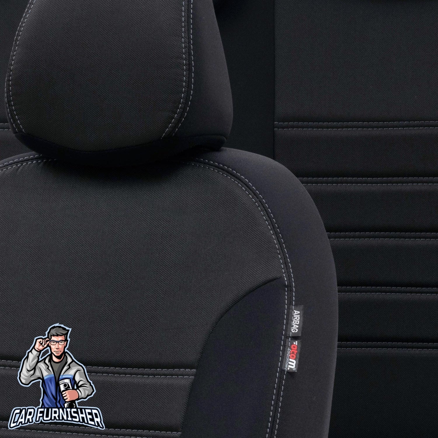 Peugeot 106 Car Seat Covers 1992-2002 Original Design Black Full Set (5 Seats + Handrest) Fabric