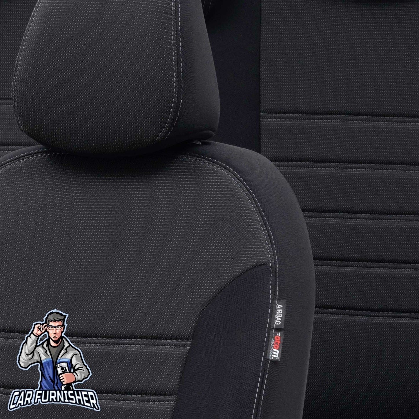 Renault Captur Seat Covers Original Jacquard Design Dark Gray Jacquard Fabric