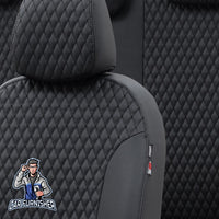 Thumbnail for Mitsubishi Colt Seat Covers Amsterdam Leather Design Black Leather