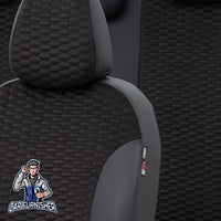 Thumbnail for Jeep Renegade Seat Covers Tokyo Foal Feather Design Black Leather & Foal Feather