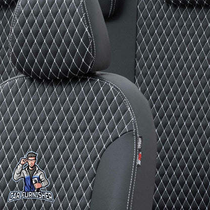 Nissan Qashqai Seat Covers Amsterdam Leather Design Dark Gray Leather