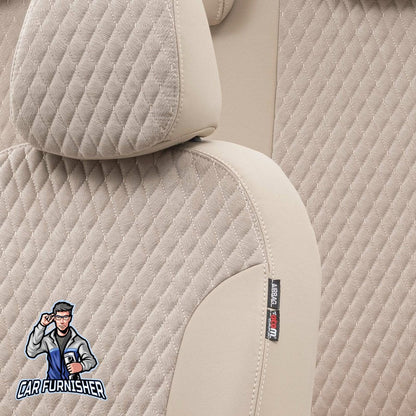 Kia Niro Seat Covers Amsterdam Foal Feather Design Beige Leather & Foal Feather