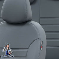 Thumbnail for Jeep Grand Cherokee Seat Cover New York Leather Design Smoked Leather