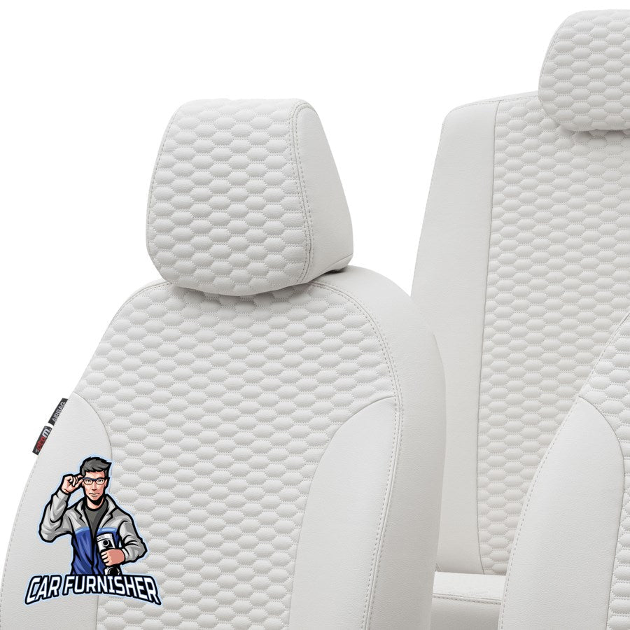 Renault Talisman Car Seat Covers 2016-2023 Tokyo Design Ivory Full Set (5 Seats + Handrest) Full Leather