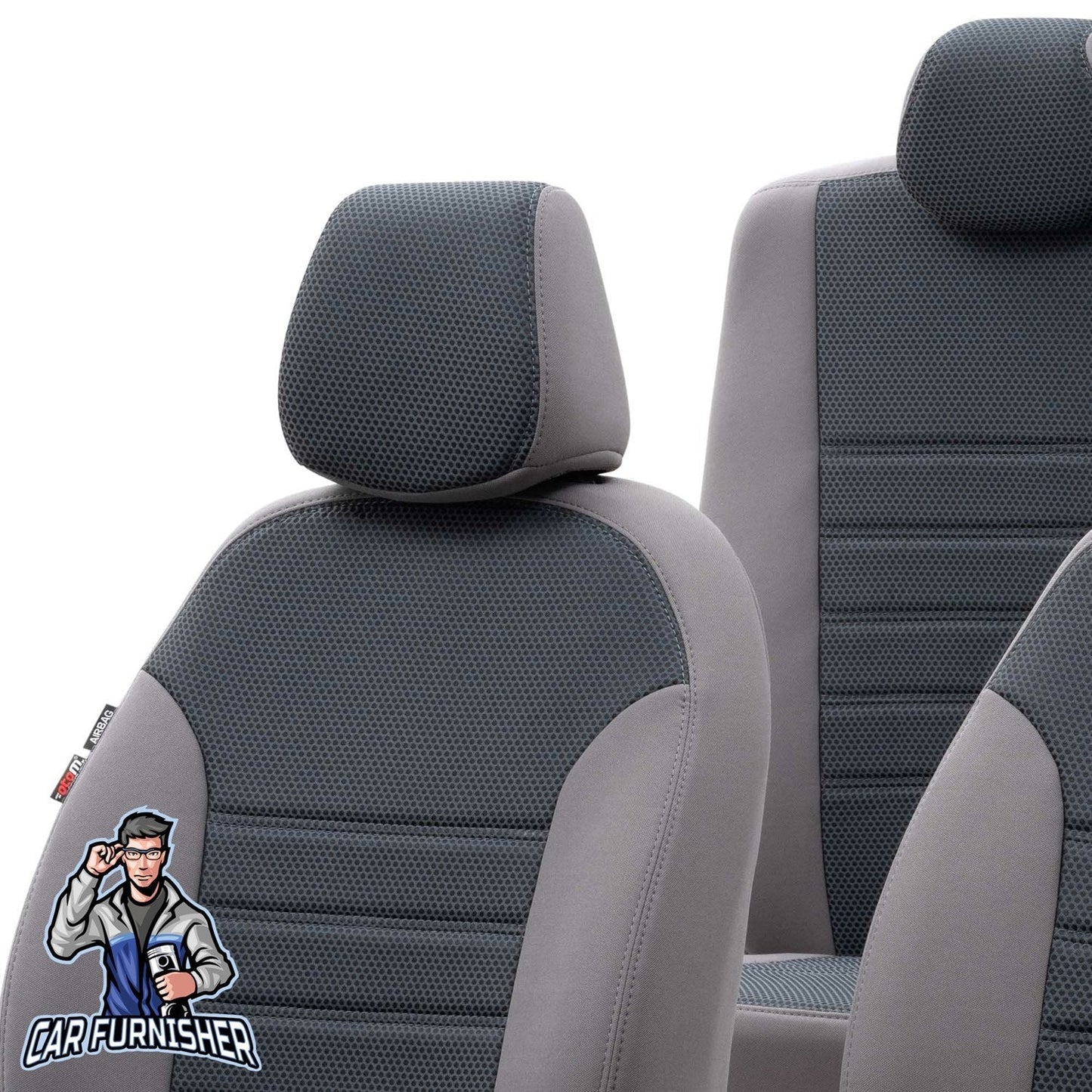 Skoda Karoq Seat Covers Original Jacquard Design Smoked Jacquard Fabric