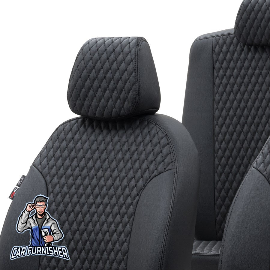 Skoda Citigo Car Seat Covers 2011-2016 Amsterdam Design Black Full Set (5 Seats + Handrest) Full Leather