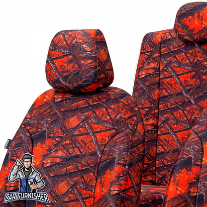 Skoda Yeti Seat Covers Camouflage Waterproof Design Sahara Camo Waterproof Fabric
