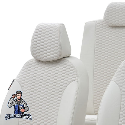 Opel Vectra Car Seat Covers 1988-2008 A/B/C Tokyo Foal Feather Ivory Full Set (5 Seats + Handrest) Leather & Foal Feather