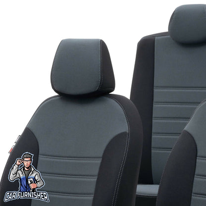 Peugeot 208 Seat Covers Original Jacquard Design Smoked Black Jacquard Fabric