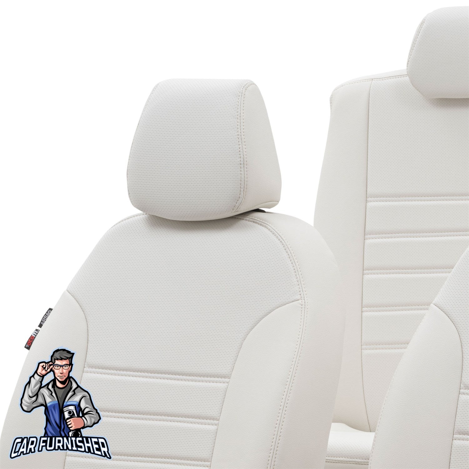 Seat Mii Car Seat Covers 2012-2019 New York Design Ivory Leather & Fabric