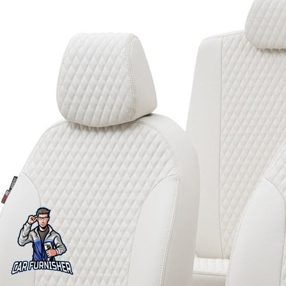 Skoda Kamiq Seat Covers Amsterdam Leather Design Ivory Leather