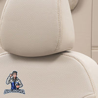 Thumbnail for Nissan Almera Seat Covers New York Leather Design Beige Leather