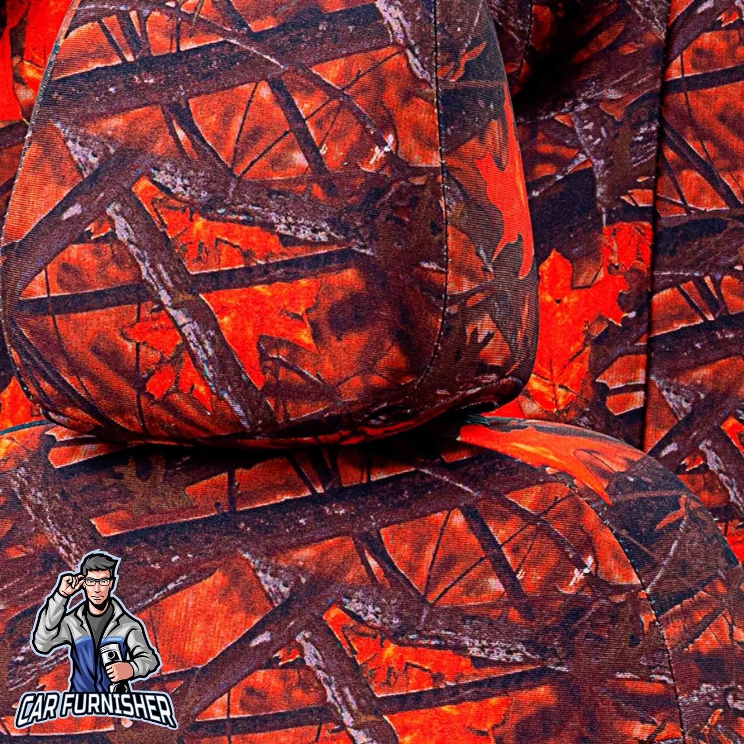 Renault Tailant Car Seat Covers 2021-2023 Camouflage Design Sahara Camo Full Set (5 Seats + Handrest) Fabric