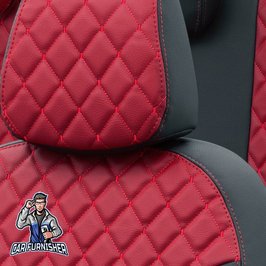 Opel Vivaro Car Seat Covers 2001-2023 Madrid Design Red Full Leather