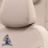 Thumbnail for Peugeot 5008 Seat Covers Paris Leather & Jacquard Design Beige Leather & Jacquard Fabric