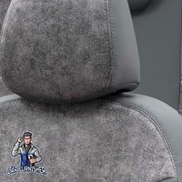 Thumbnail for Jeep Renegade Seat Covers Milano Suede Design Smoked Leather & Suede Fabric