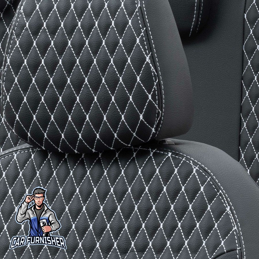 Seat Leon Car Seat Covers 1999-2023 Amsterdam Design Dark Gray Full Set (5 Seats + Handrest) Full Leather