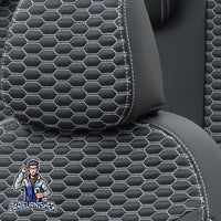 Thumbnail for Rover 75 Seat Covers Tokyo Leather Design Dark Gray Leather