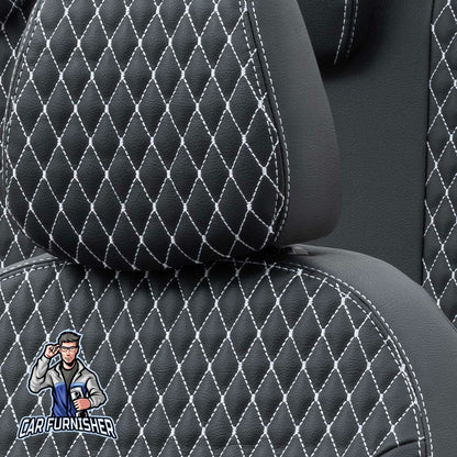 Nissan Primera Seat Covers Amsterdam Leather Design Dark Gray Leather