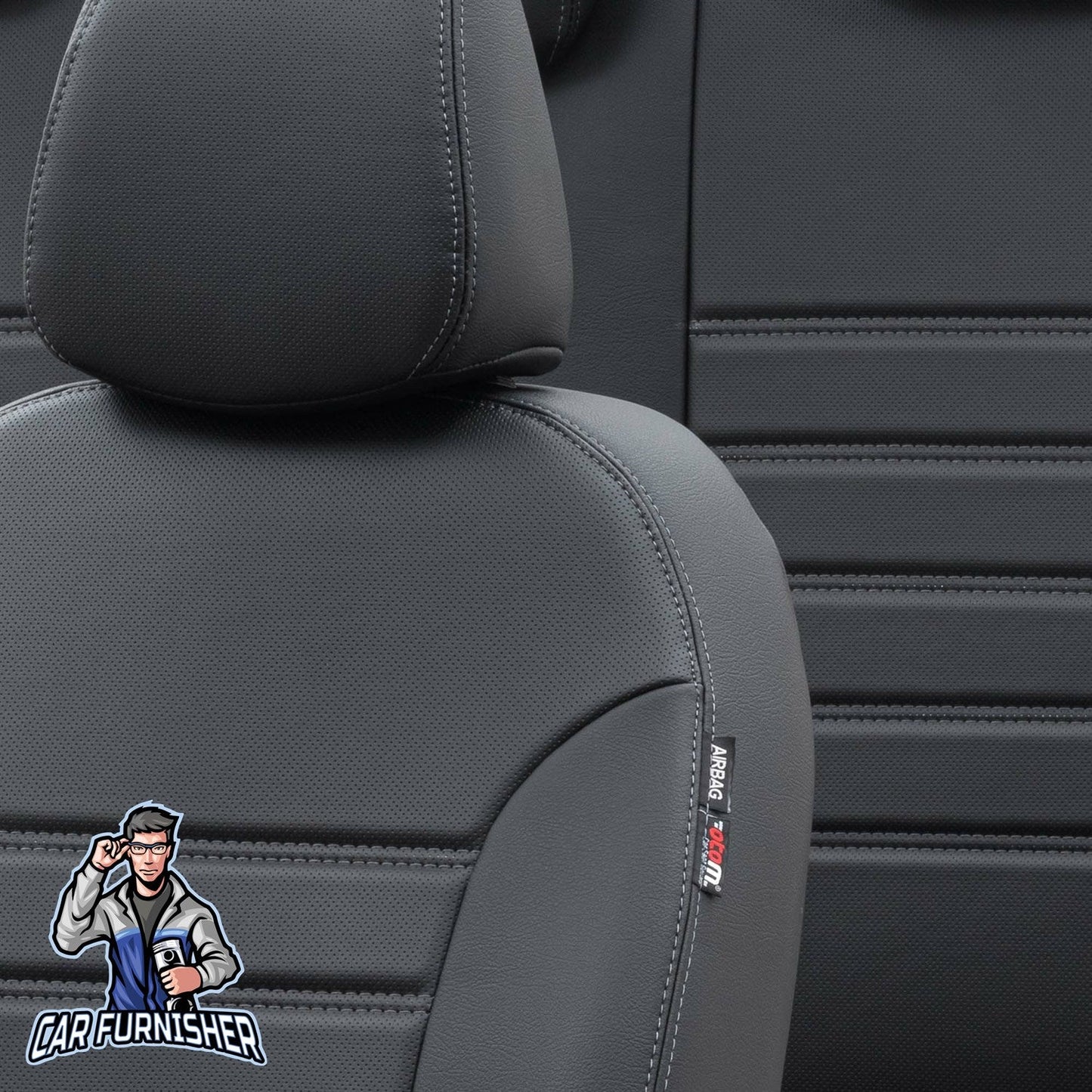 Mitsubishi L-300 Seat Covers Istanbul Leather Design Black Leather
