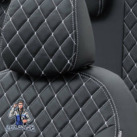 Thumbnail for Mitsubishi Colt Seat Covers Madrid Leather Design Dark Gray Leather