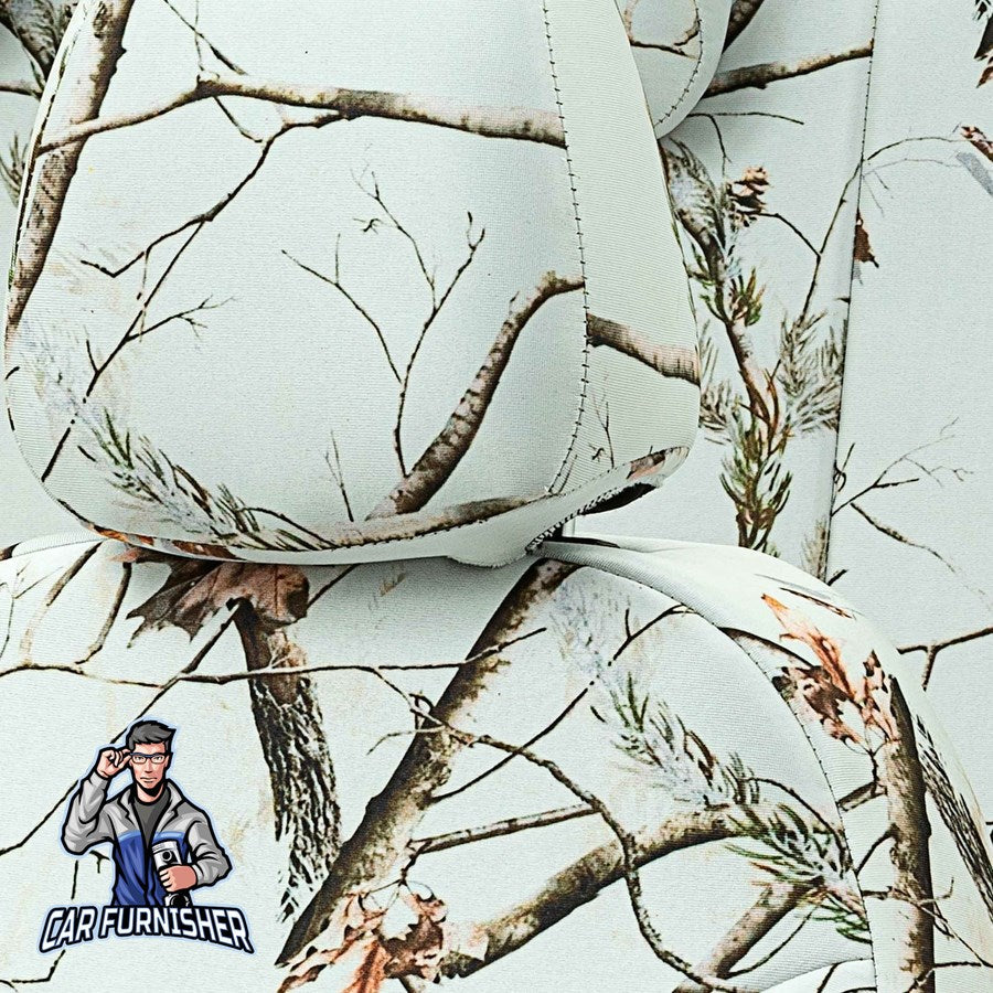 Opel Zafira Car Seat Covers 2000-2023 A/B/C Camouflage Design Arctic Camo Fabric