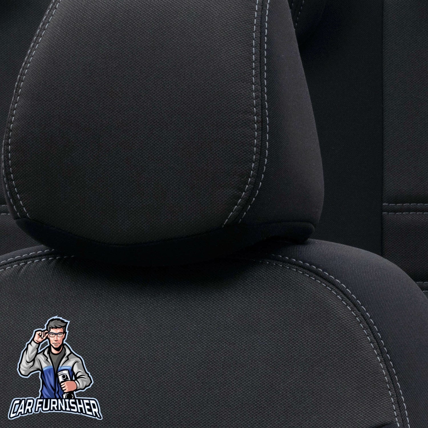 Renault Clio 2 to 5 Car Seat Covers 1998-2023 HB Original Design Black Full Set (5 Seats + Handrest) Fabric