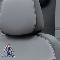 Thumbnail for Nissan Pulsar Seat Covers Paris Leather & Jacquard Design Gray Leather & Jacquard Fabric