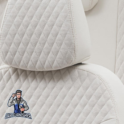 Landrover Freelander Car Seat Covers 1998-2012 Amsterdam Feather Ivory Leather & Foal Feather