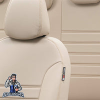 Thumbnail for Jeep Compass Seat Covers Istanbul Leather Design Beige Leather