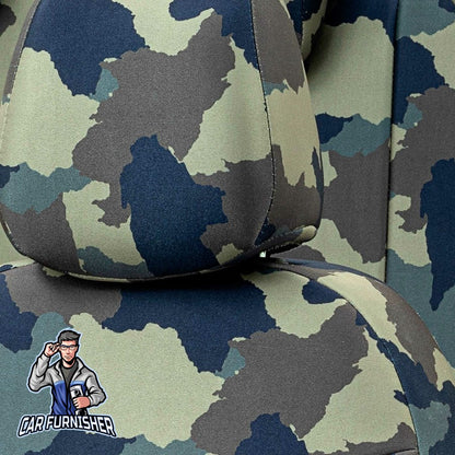 Skoda Fabia Seat Covers Camouflage Waterproof Design Alps Camo Waterproof Fabric