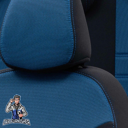 Landrover Freelander Car Seat Covers 1998-2012 Original Design Blue Jacquard Fabric