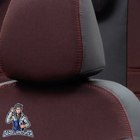 Thumbnail for Jeep Grand Cherokee Seat Cover Paris Leather & Jacquard Design Red Leather & Jacquard Fabric