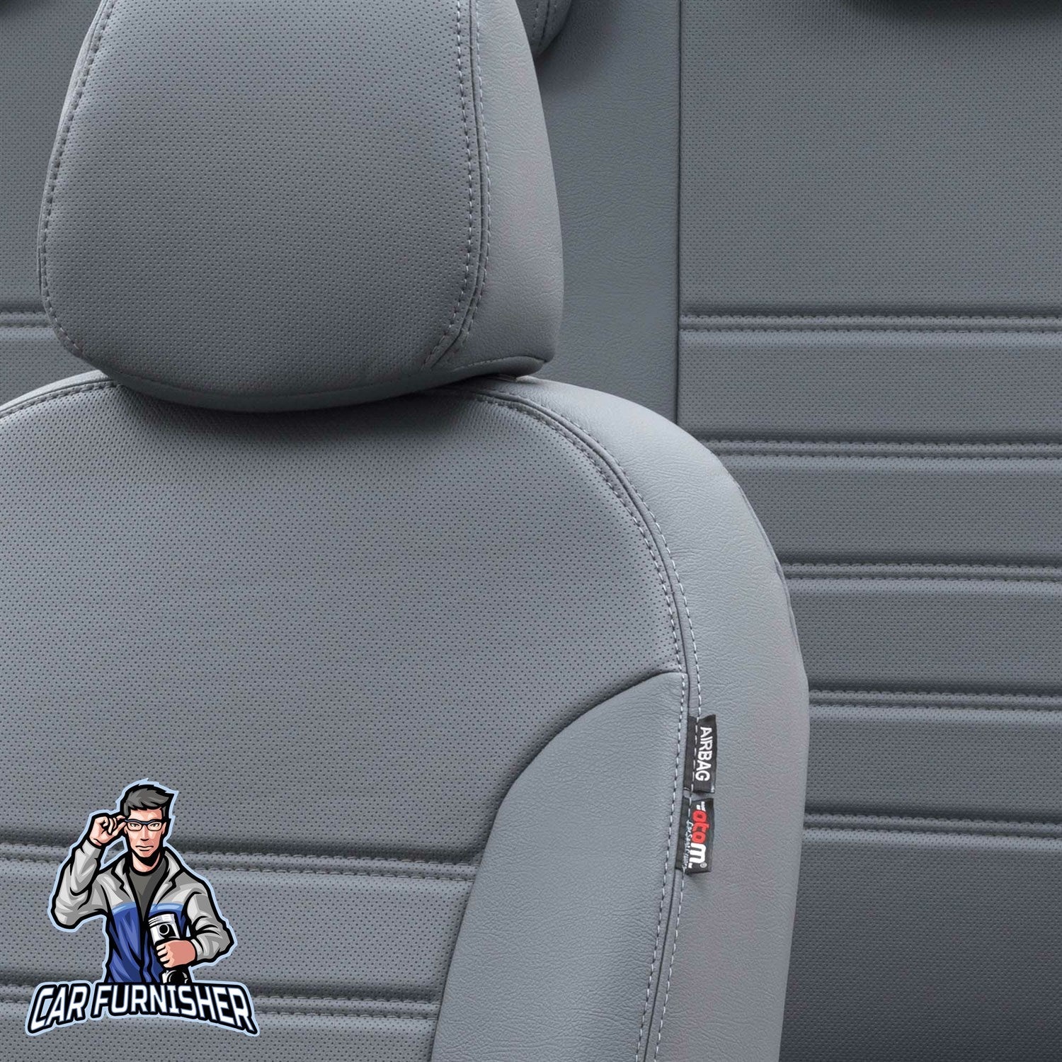 Mitsubishi Outlander Car Seat Covers 2012-2023 Istanbul Design Smoked Leather & Fabric