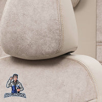 Thumbnail for Opel Astra Seat Covers Milano Suede Design Beige Leather & Suede Fabric