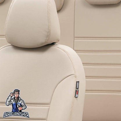 Skoda Fabia Seat Covers Istanbul Leather Design Beige Leather