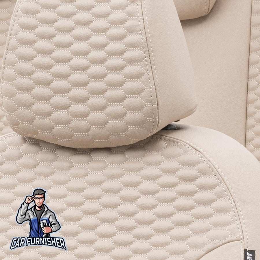 Renault Talisman Car Seat Covers 2016-2023 Tokyo Design Beige Full Set (5 Seats + Handrest) Full Leather