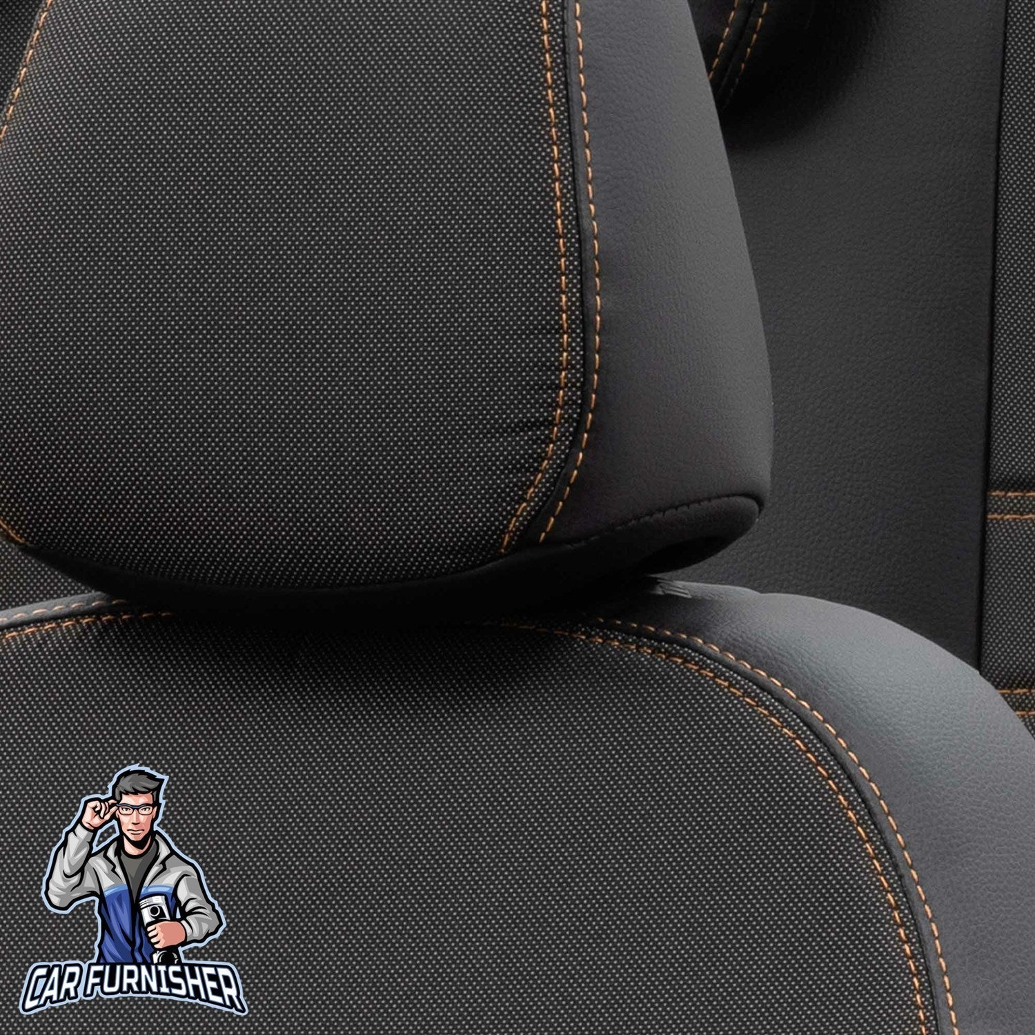 Peugeot Expert Car Seat Covers 2008-2023 Paris Design Dark Beige Leather & Fabric