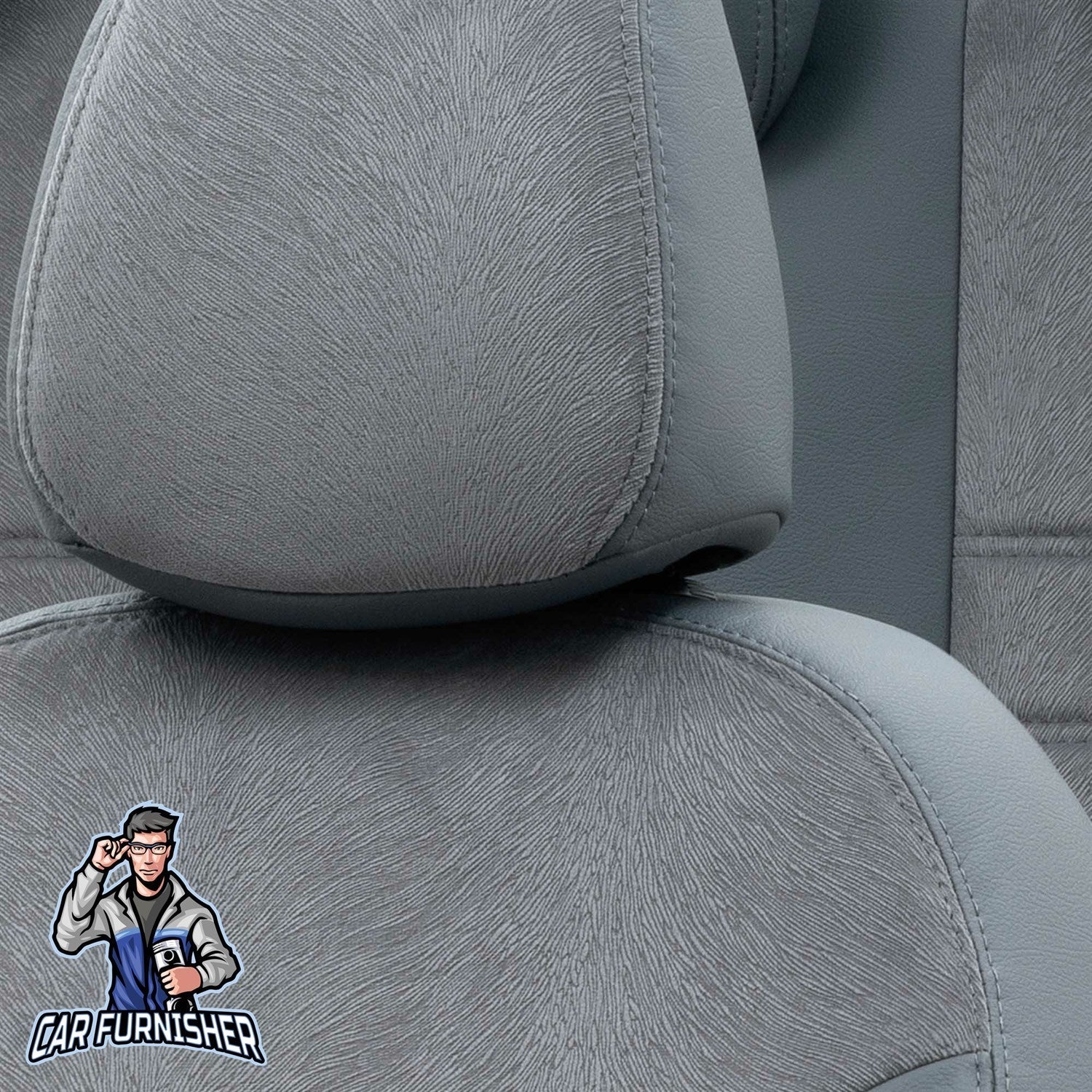 Peugeot Bipper Car Seat Covers 2007-2023 London Design Smoked Leather & Fabric