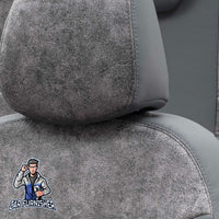 Thumbnail for Opel Vectra Seat Covers Milano Suede Design Smoked Leather & Suede Fabric