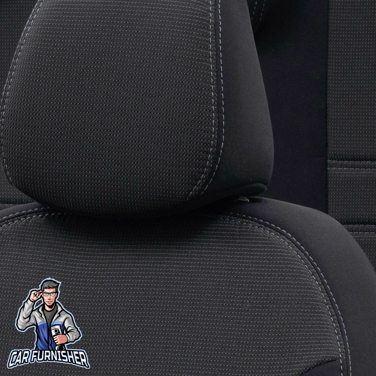 Jeep Compass Seat Covers Original Jacquard Design Dark Gray Jacquard Fabric