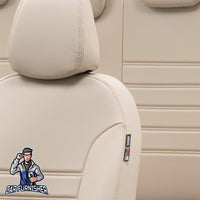 Thumbnail for Peugeot 5008 Seat Covers Istanbul Leather Design Beige Leather