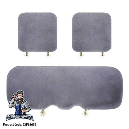 Plush Car Seat Cushion (4 Colors) | Warm | Winter Use Black Fabric