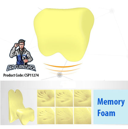 Memory Foam Ergonomic Car Seat Cover & Cushion Set (3 Pcs) Light Brown 1x Back + 1x Bottom Pieces Memory Foam