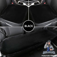 Thumbnail for Plush Car Seat Cushion (4 Colors) | Warm | Winter Use Black Fabric