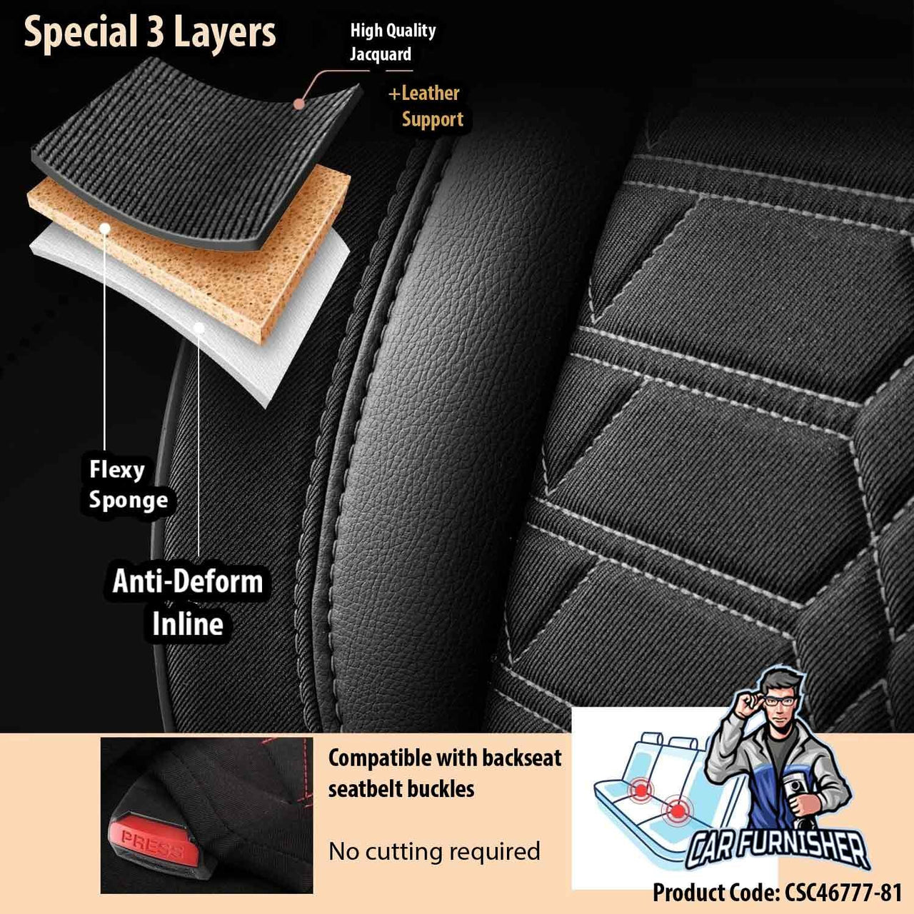 Car Seat Cover Set - Venetian Design