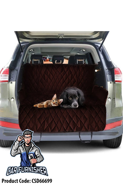 Tent Style Car Seat Cover For Dogs & Pets Brown Fabric