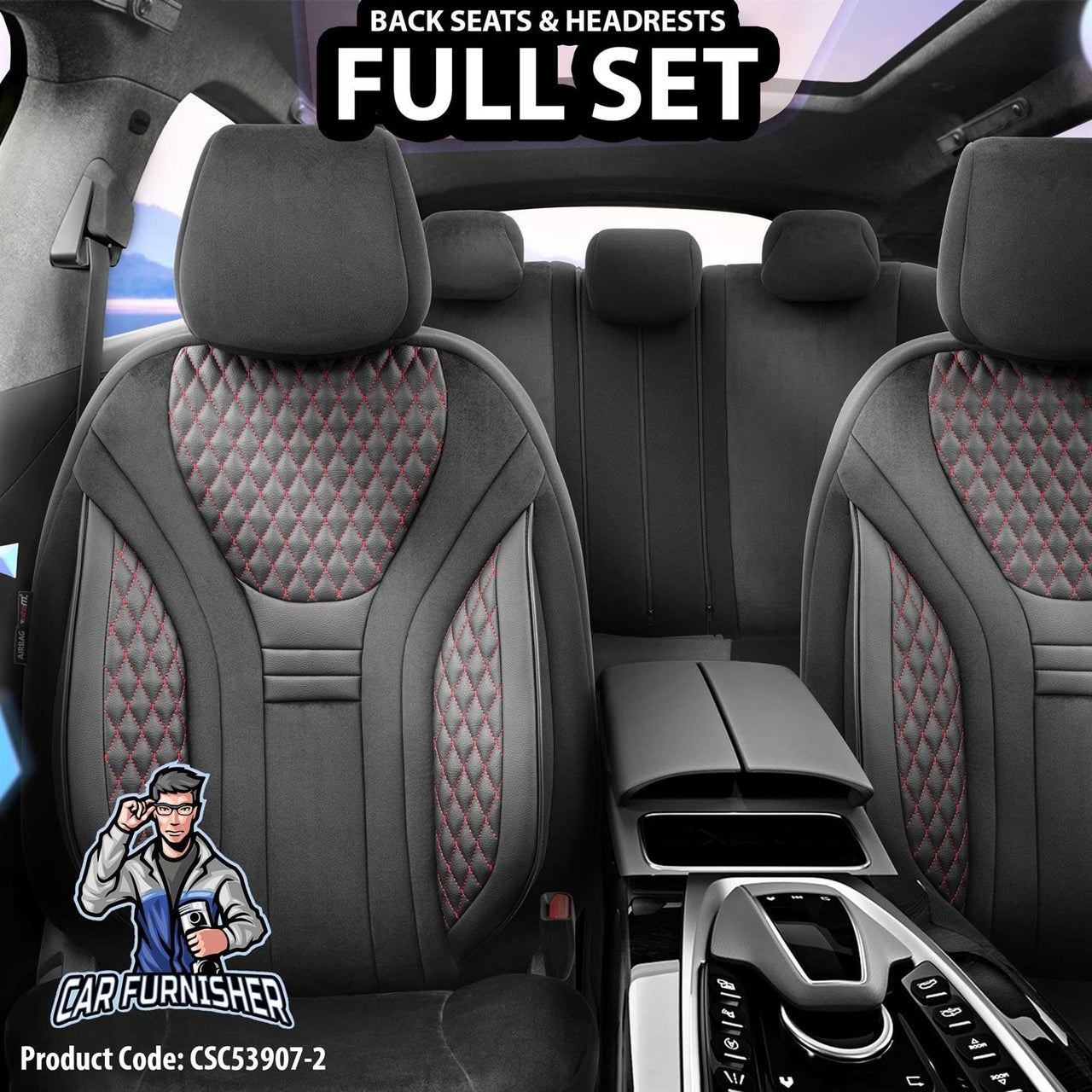 Car Seat Cover Set - Infinity Design